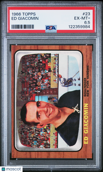 1966 Topps Ed Giacomin #23 PSA 6.5
