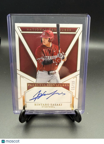 2025 Panini National Treasures Rintaro Sasaki #PS-RSK Peerless Signatures SN AU