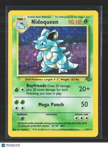 1999 Jungle Nidoqueen Holo Rare #7/64
