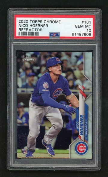 2020 Topps Chrome Refractor Nico Hoerner #161 PSA 10