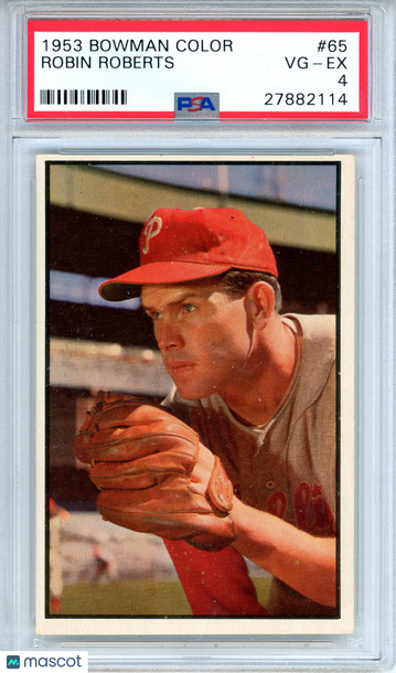 1953 Bowman Color Robin Roberts #65 PSA 4