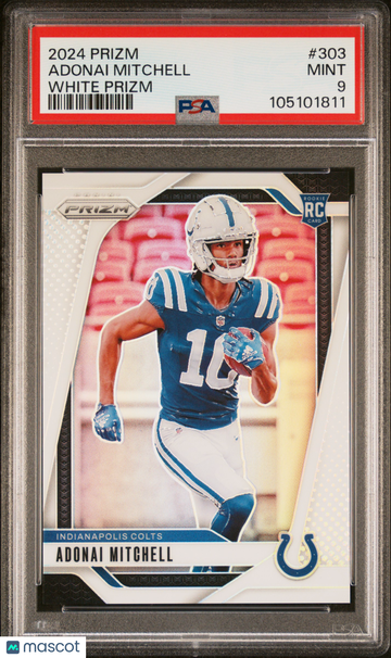 2024 Panini Prizm Adonai Mitchell #303 White PSA 9