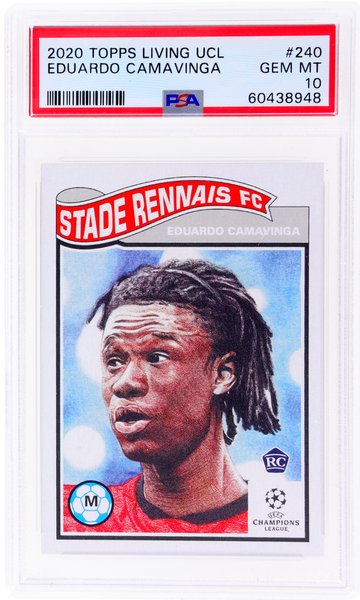 2020 Topps Living UCL Eduardo Camavinga #240 RC PSA 10
