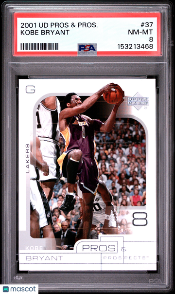 2001 Upper Deck Pros & Prospects Kobe Bryant #37 PSA 8
