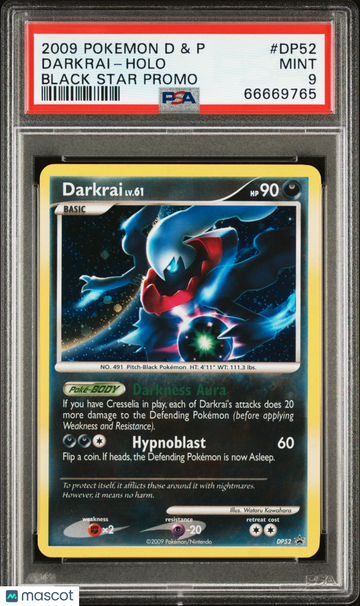 Diamond & Pearl Darkrai Holo Black Star Promo PSA 9 #52
