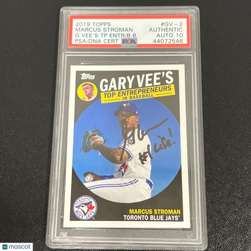 2019 Topps Gary Vee's Top Entrepreneurs In Baseball Marcus Stroman #GV-2 G. Vee's TP Entr B. B. PSA A Auto 10