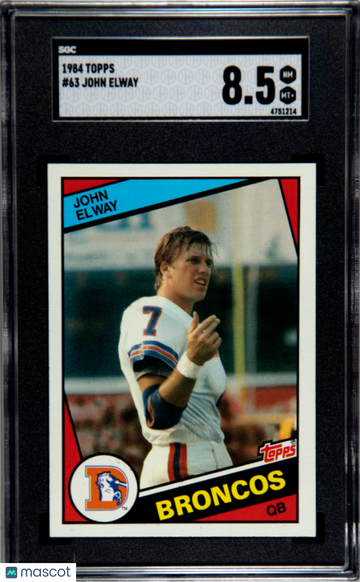 1984 Topps John Elway #63 SGC 8.5