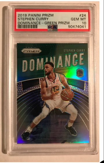 2019 Prizm Stephen Curry Dominance green Prizm 