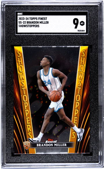 2023 Topps Finest Showstoppers Brandon Miller #SS-22 RC SGC 9