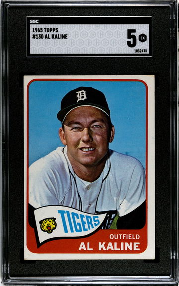 1965 Topps #130 Al Kaline Tigers HOF SGC 5 EX