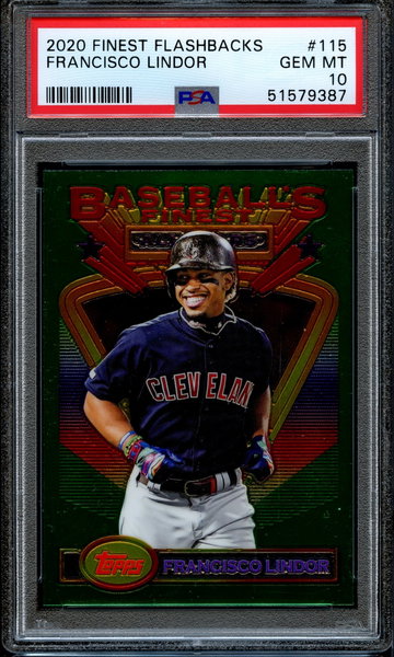 2020 Topps Finest Flashbacks Francisco Lindor PSA 10