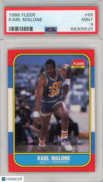 1986 Fleer Karl Malone #68 PSA 9