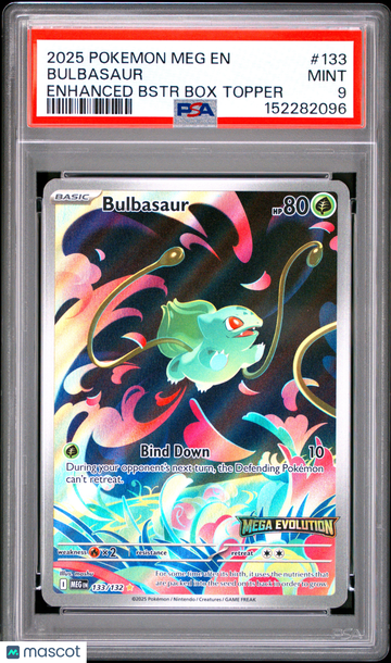 Miscellaneous Cards & Products Bulbasaur (Mega Evolution Stamped) Holo Illustration Rare PSA 9 #133/132