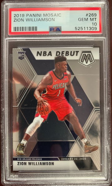 2019 Panini Mosaic Zion Williamson PSA 10 Gem Mint