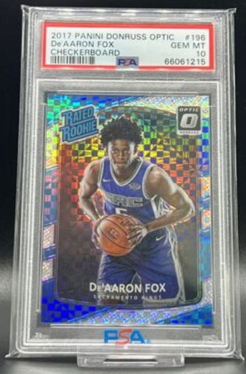 2017 Panini Donruss Optic De'Aaron Fox - CHECKERBOARD - SSP Rookie PSA 10 