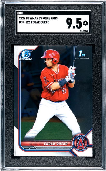 2022 1st BOWMAN CHROME PROSPECT EDGAR QUERO RC LOS ANGELES ANGELS SGC 9.5 MINT+