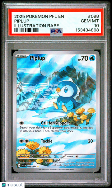 2025 Pokemon PFL EN-Phantasmal Flames Piplup Illustration Rare PSA 10 #098