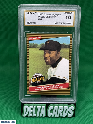 1986 Donruss Highlights Willie McCovey #34 Mint 10