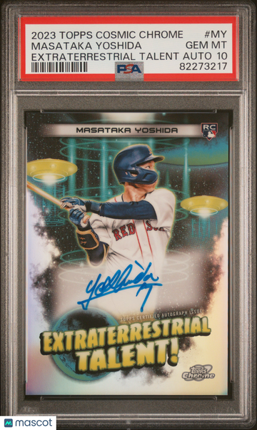 2023 Topps Cosmic Chrome Extraterrestrial Talent Autograph Masataka Yoshida #MY PSA 10