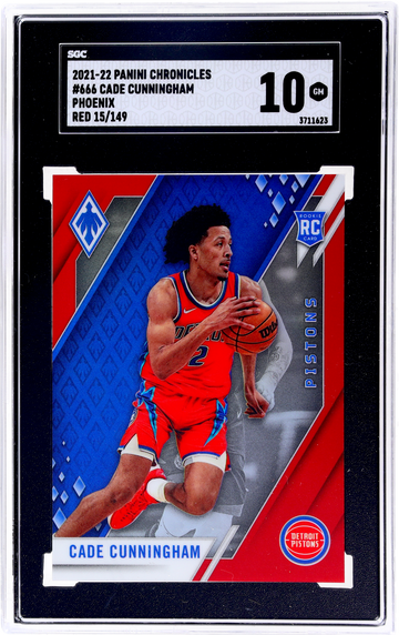 2021 Panini Chronicles Phoenix Red Cade Cunningham #666 RC /149 SGC 10