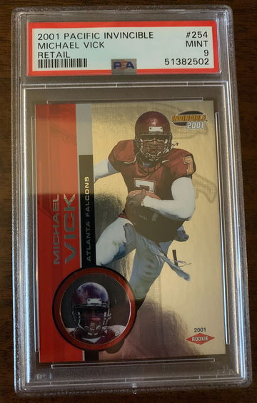 2001 Pacific Invincible #254 Retail Michael Vick