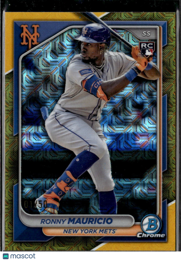 Ronny Mauricio 2024 Bowman Chrome RC. Mega Box Mojo Refractor /11 New York Mets