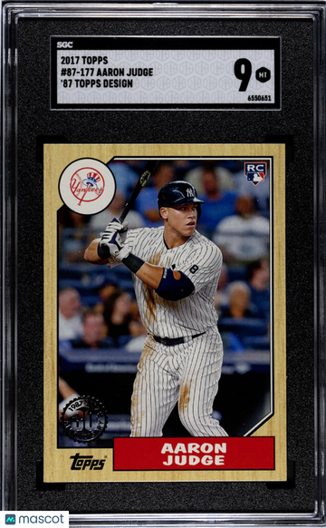 2017 Topps Aaron Judge #87-177 '87 Design SGC 9