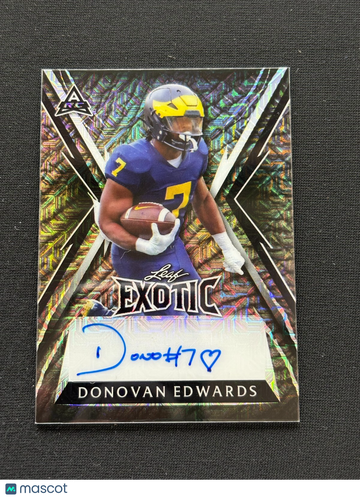 2024 Leaf Donovan Edwards Jersey Number Rookie