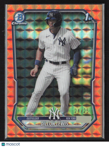 2026 Bowman Chrome Dillon Lewis #BCP-148 Orange Mojo Refractor /20