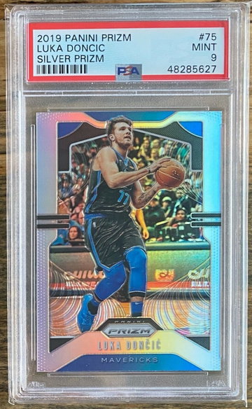 2019-20 Panini Prizm Silver #75 Luka Doncic Dallas Mavericks PSA 9