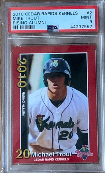 2010 Cedar Rapids Kernels Mike Trout PSA9