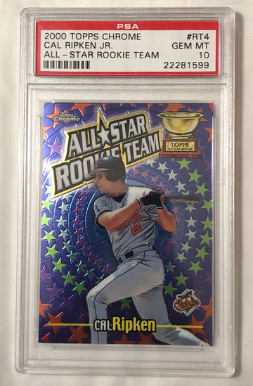 2000 TOPPS CHROME #RT4 CAL RIPKEN , JR ALL-STAR ROOKIE TEAM GEM- MT 10