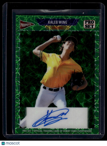 2026 Pro Set Metal - 1989 Pro Set Autographs Lazer Green Kaleb Wing #89A-KW2 AU SN