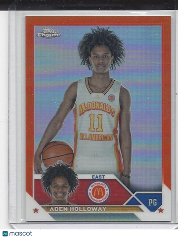 2023 Topps Chrome Mcdonald's All American Aden Holloway #55