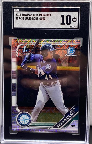 2019 Bowman Chrome Mega Box Julio Rodriguez 1st BCO-33 rookie first SGC 10 Gem mint