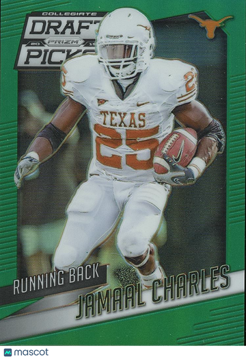 Jamaal Charles 2015 Prizm Draft Emerald Green Prizm SSP Texas Longhorns 5/5