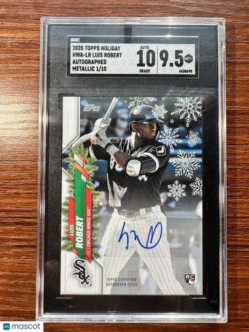 2020 Topps Holiday Luis Robert Metallic Auto #1/10 SGC 9.5 Auto 10 Rookie RC