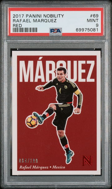 Rafael Marquez Panini 2017 Nobility Red 64/199 PSA 9