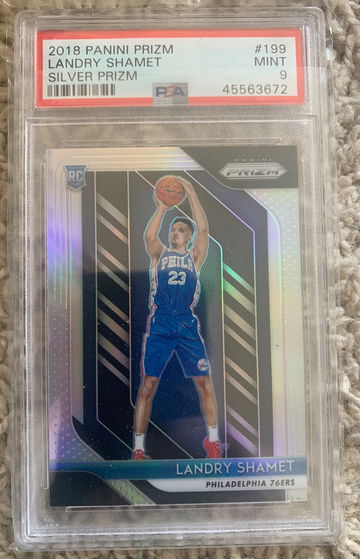 2018 prizm Landry shamet psa 9 silver 