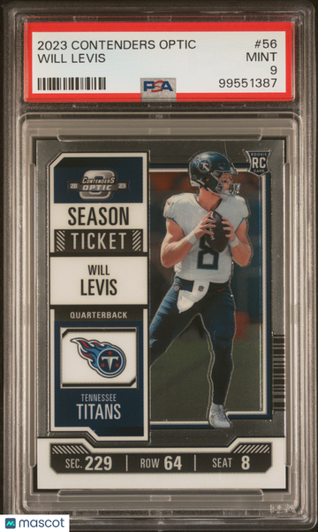 2023 Panini Contenders Optic Will Levis #56 PSA 9