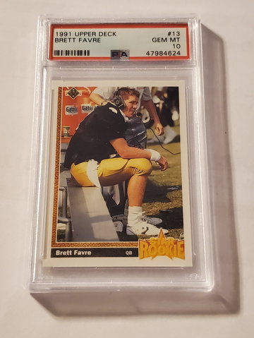 Brett Favre 1991 Upper Deck RC PSA 10
