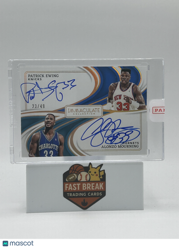 2024 Panini Immaculate Collection Alonzo Mourning Patrick Ewing #DA-PEA /49