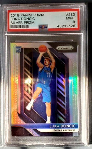 2018 Panini Prizm Luka Doncic PSA 9 SILVER PRIZM #280 RC ROOKIE CARD 