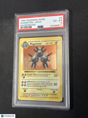 1999 Pokemon Game Magneton Holo Shadowless PSA 4 #9