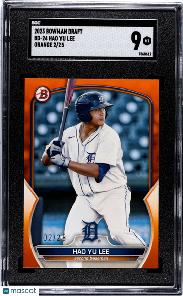 2023 Bowman Draft Hao Yu Lee #BD-24 Orange SGC 9