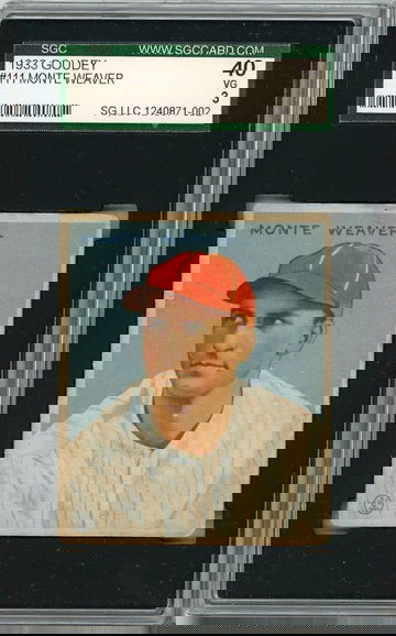 1933 Goudey Monte Weaver #111 SGC 3 P1360