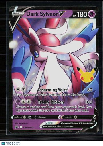 Pokemon 2021 Celebrations Dark Sylveon V FA #SWSH134