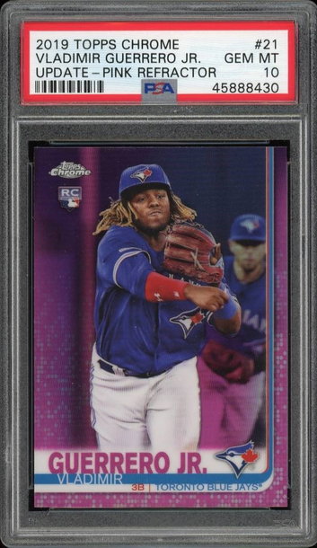 2019 Topps Chrome Update Vladimir Guerrero Jr. Pink Refractor PSA 10