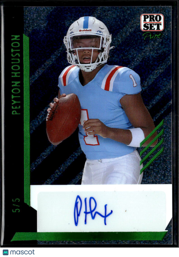 Peyton Houston 2024 Leaf Pro Set Pure Auto Stardust /5 Evangel Christian Academy Eagles