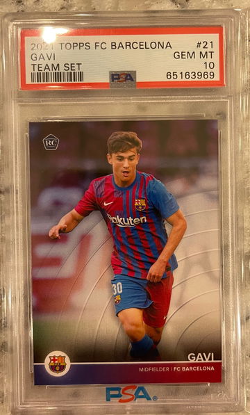 GAVI 2021 Topps FC Barcelona Team Set RC PSA 10!.  Gem Mint